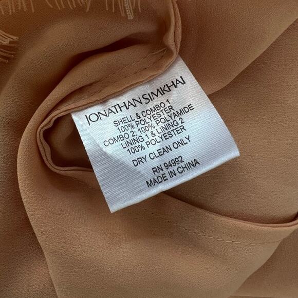 *NWT Jonathan SIMKHAI Bristol Mini Lace Butterscotch Orange Dress - Sz 8 - Picture 8 of 9